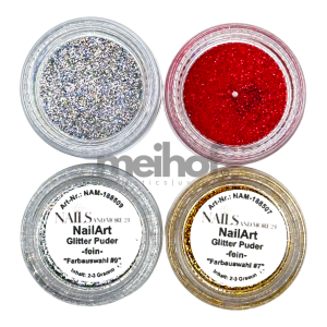 NAM24 Nailart Glitter Puder Mix | Abverkauf 4-teilig